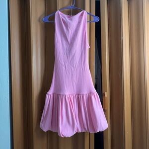 ZARA pink puffy dress with open back (NEW WITH TAG ON)